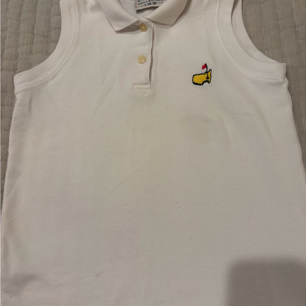 Masters Golf Youth Sleeveless Polo Shirt with Embroidered Logo